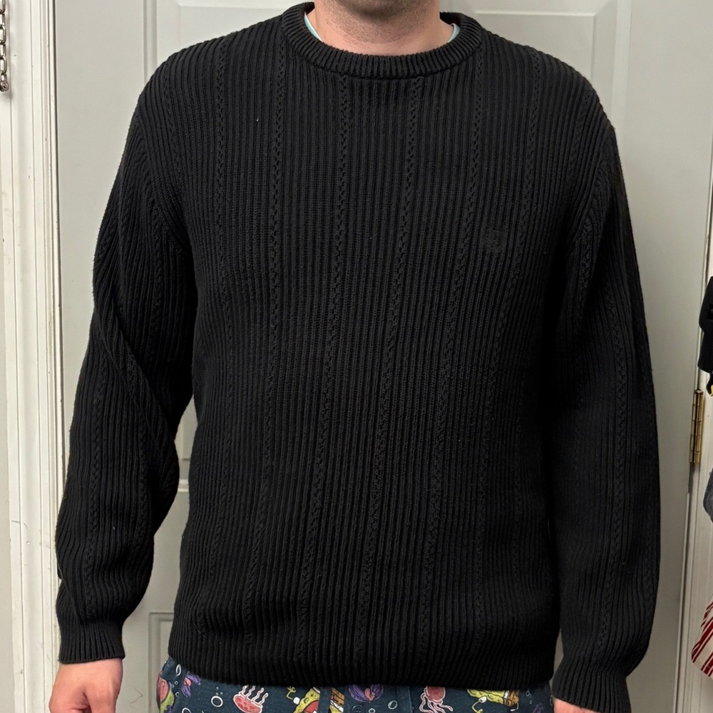 Vintage Chaps Men's Black Crewneck Sweater